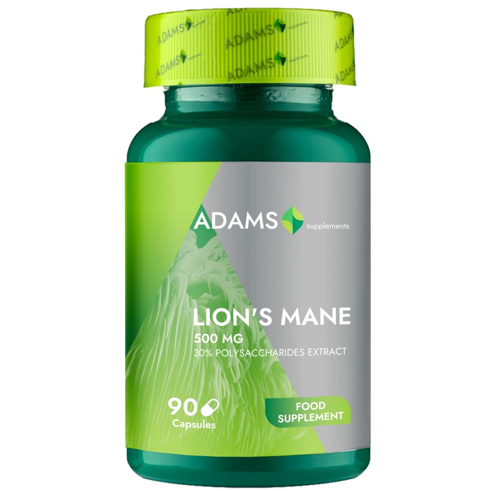Adams Supplements, Lion`s Mane, 500mg, 90cps - GREEN LIFE CYPRUS