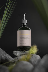 Selfnamed Ginger & Smoky Cardamom Hand and Body Wash bottle with label and pump dispenser.