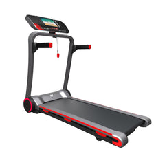 VIKING FITNESS RunSmart electric treadmill with digital display and safety handrails, ideal for home cardio workouts