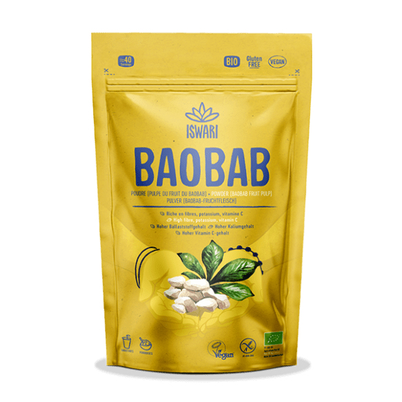 Iswari, BIO Baobab Powder 125g - GREEN LIFE CYPRUS