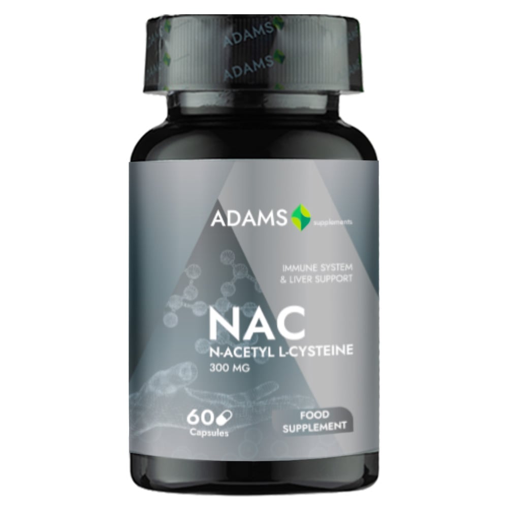 Adams Supplements, NAC (N-Acetyl L-Cysteine) 300mg, 60cps - GREEN LIFE CYPRUS