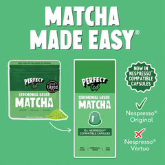 PerfectTed, Ceremonial Grade Matcha, 10 Nespresso Compatible Capsules