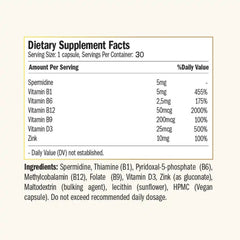 Liposomal Spermidine Fusion, 30 Vegan Capsules - Purovitalis