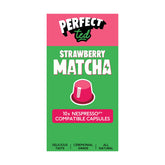 PerfectTed, Ceremonial Grade Strawberry Matcha, 10 Nespresso Compatible Capsules