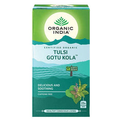 Organic India, BIO Tulsi Gotu Kola Tea, Caffeine-Free, 25 Infusion Bags - GREEN LIFE CYPRUS