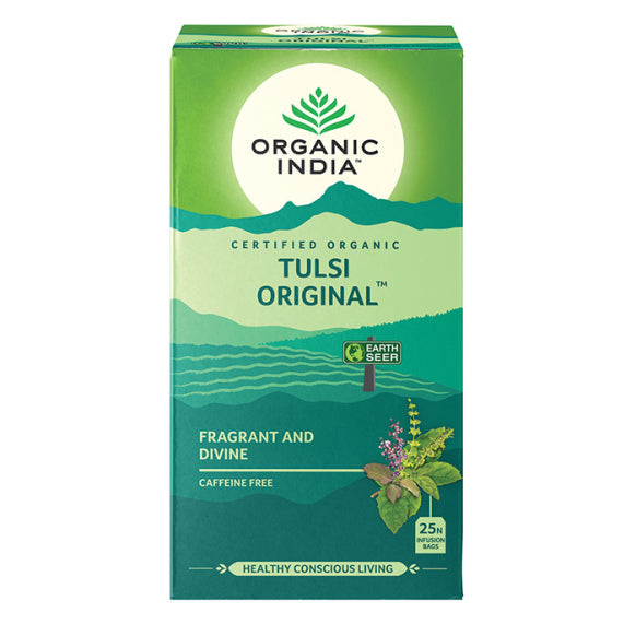 Organic India, Оригинальный чай BIO Tulsi, 25 пакетиков для заваривания 