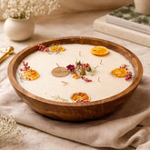 Velarte Grande Soy Wax Candle in Wooden Bowl