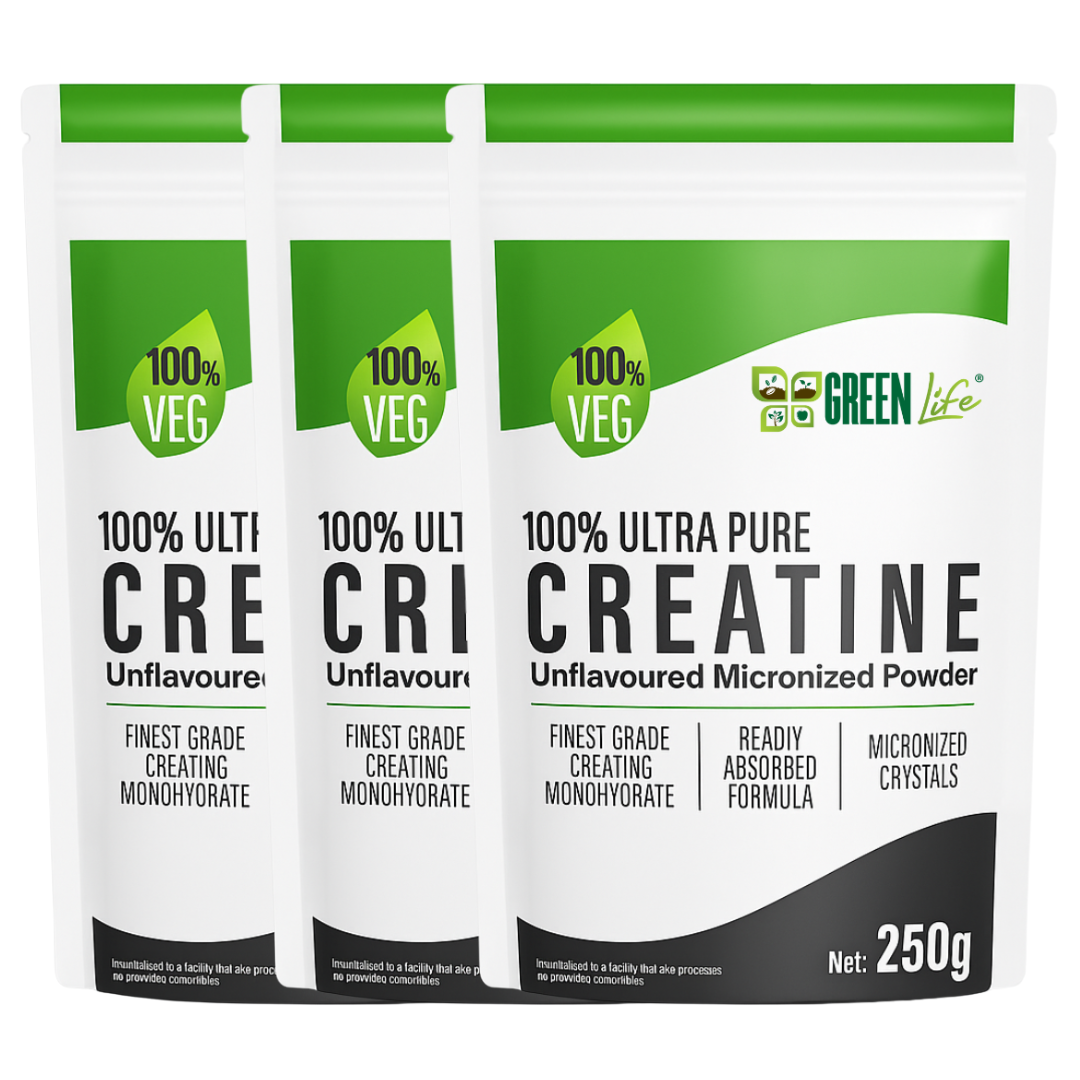 2+ 1 FREE 🎉 Green Life 100% Ultra Pure Creatine – 250g - GREEN LIFE CYPRUS