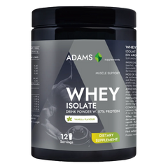 Adams Supplements, Whey isolate protein (vanilla), 360g