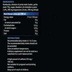 MountainDrop, Yerba Mate Blueberry Herbal Energy Drink Blend with Magnesium & Shilajit, 330ml - GREEN LIFE CYPRUS