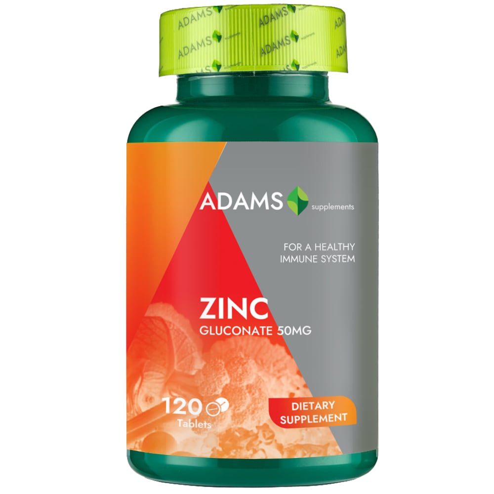 Adams Supplements, Zinc 50mg, 120cps - GREEN LIFE CYPRUS