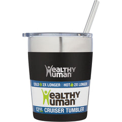 Cruiser Tumbler 12oz/354ml-Pure  Black Onyx - Healthy Human