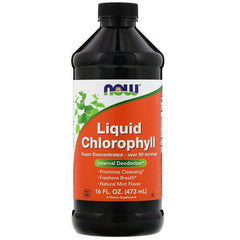 Now Foods, Liquid Chlorophyll, Flavor, 473 ml - GREEN LIFE CYPRUS
