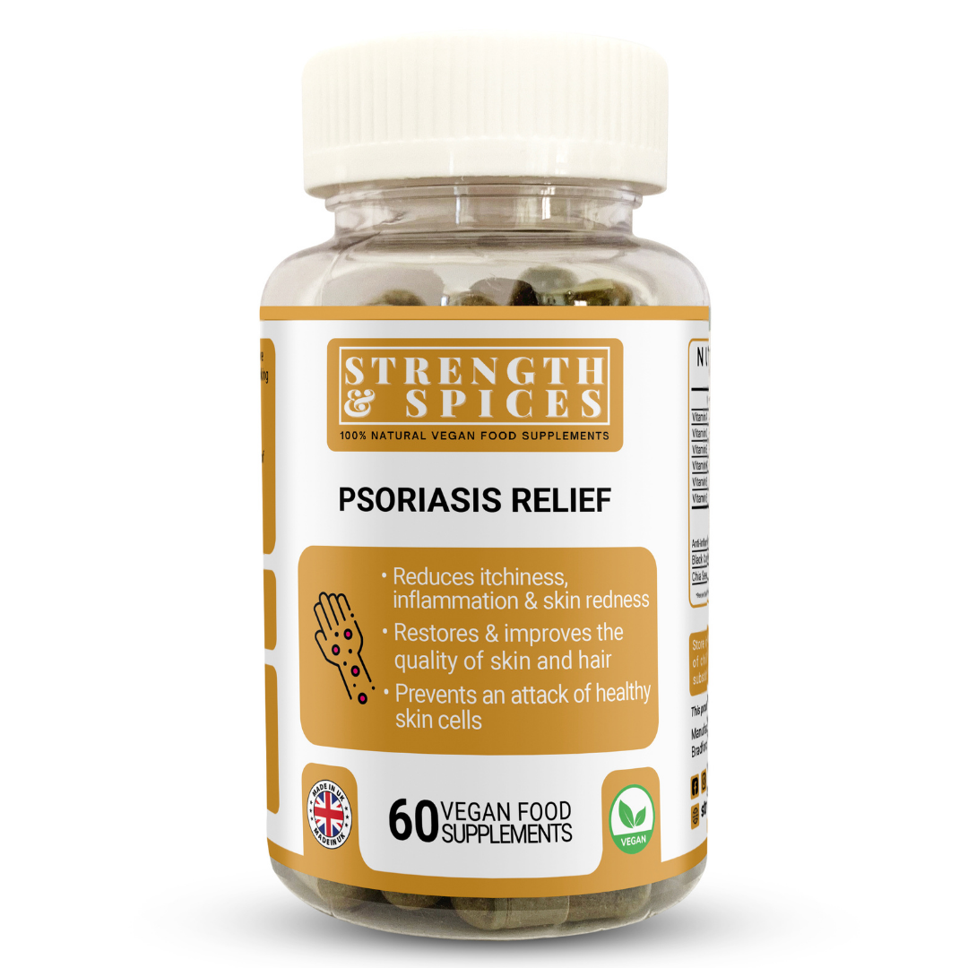 Psoriasis Relief 1000mg 60 κάψουλες- Strength &amp; Spices 