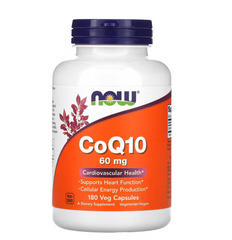 NOW Foods, CoQ10, 60 mg, 180 Veg Capsules