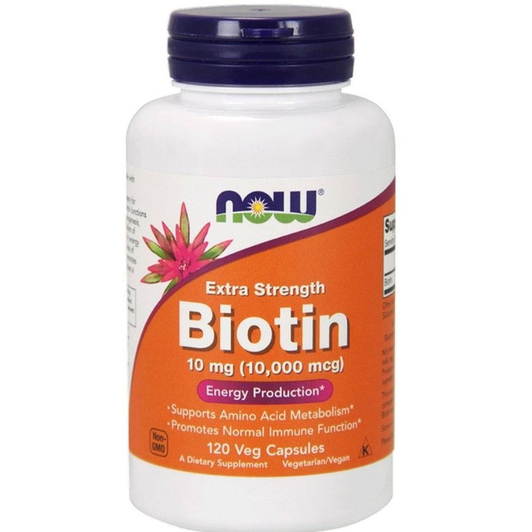 Now Foods, Biotin, 10,000 mcg, 120 Veg Capsules - GREEN LIFE CYPRUS