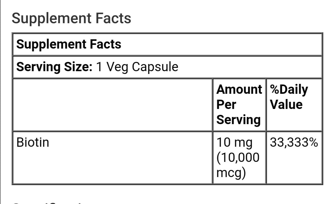 Now Foods, Biotin, 10,000 mcg, 120 Veg Capsules - GREEN LIFE CYPRUS 