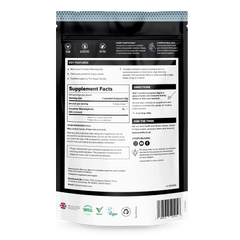 Vivo Life ultra-pure micronized creatine monohydrate supplement container with label and powder scoop, front view.