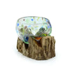 Molten Coloured Glass on Gamal Wood – Small Bowl