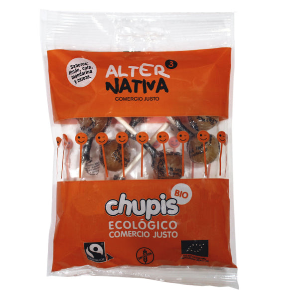 Alternativa3, BIO & Fair Trade Chupis Στρογγυλό Γλειφιτζούρι σε Στικ, 8 Τεμάχια