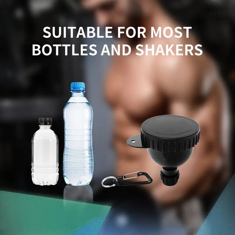 Two TEMU protein powder containers, durable plastic accessories with secure lids for storing supplement powders.
