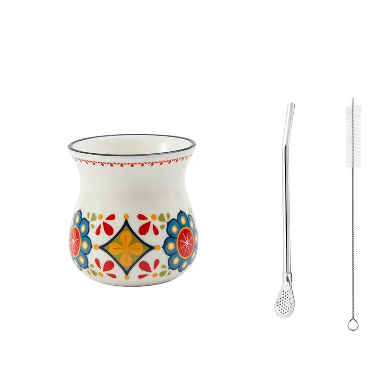 Boho Bloom Yerba Mate Cup