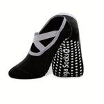 Women's yoga socks accessory by TEMU, featuring non-slip grips and breathable fabric for comfortable yoga practice.