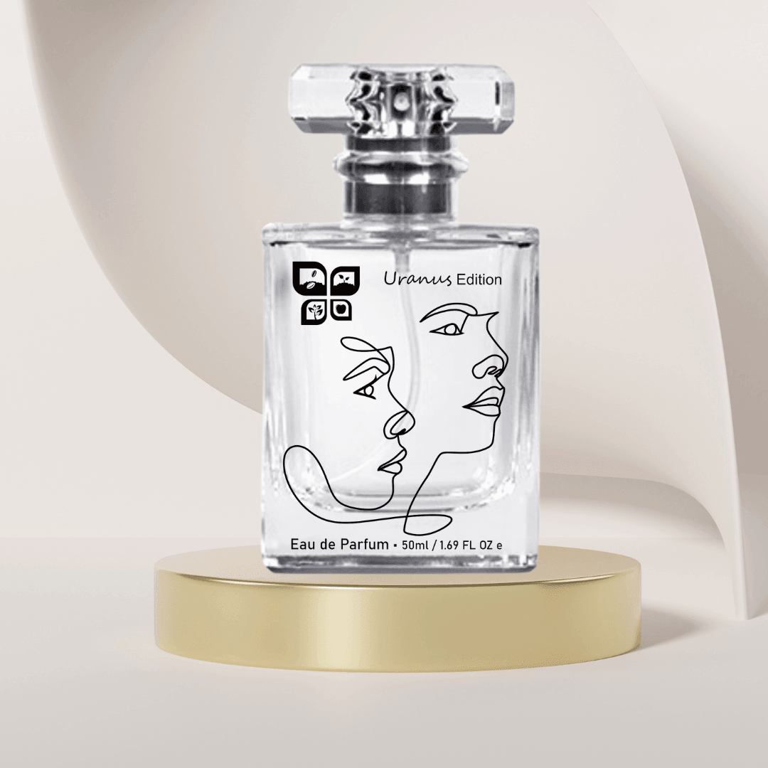 Green Life Cyprus Uranus Edition perfume bottle with green liquid and sleek design, inspired by Baccar@t fragrance.
