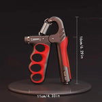 TEMU adjustable grip strength trainer with 4.99-99.79 kg resistance for fitness and hand strength training.