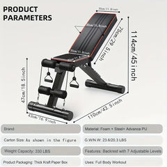 Foldable Adjustable Dumbbell Bench