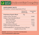 Organic India BIO Tulsi Pomegranate Green Tea infusion bags, fresh green tea with pomegranate flavor, 25-count box.