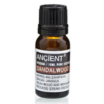AW Gifts Sandalwood Amyris essential oil in 10ml bottle, natural skin care product with amber-colored glass container.