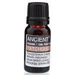 Patchouli essential oil in a 10ml bottle from AW GIFTS, ideal for skincare and natural aromatherapy.