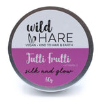 AW Gifts Wild Hare Solid Shampoo Tutti Frutti 60g for hair care, featuring a colorful, natural soap bar with fruity scent