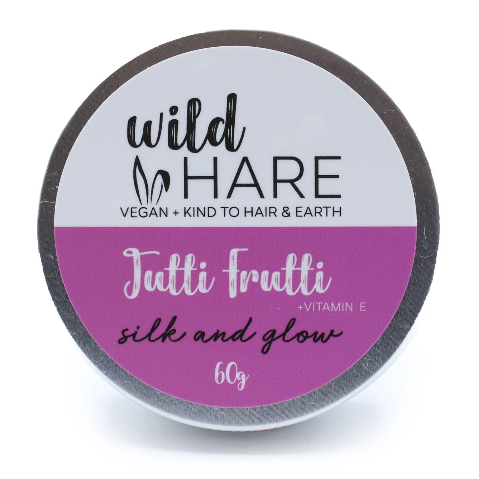 AW Gifts Wild Hare Solid Shampoo Tutti Frutti 60g for hair care, featuring a colorful, natural soap bar with fruity scent