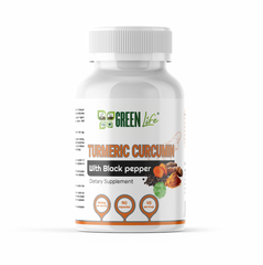 🫚 Green Life, Organic Turmeric Curcumin with Black Pepper 840mg per Serving, 90 Vegan Capsules