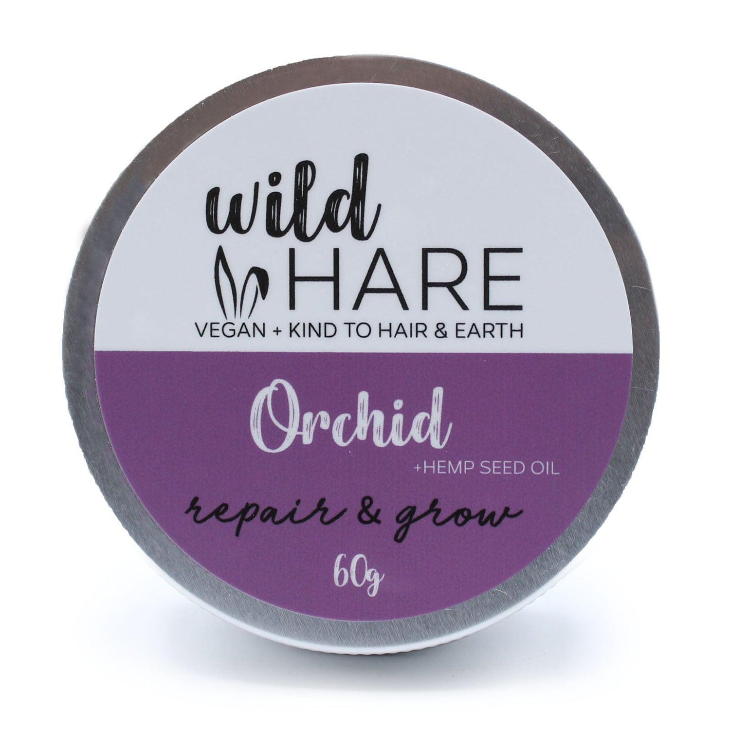 AW Gifts Wild Hare Solid Shampoo Orchid bar for hair care, 60g, showcasing the natural soap-like shampoo block.