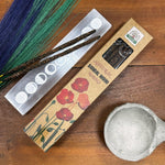 Natural botanical sandalwood incense accessory by AW GIFTS, showcasing fragrant incense sticks and packaging.
