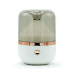 AW GIFTS Urban Aroma Diffuser in white and bronze with USB connection, featuring color-changing LED lights for a modern aromatherapy accessory.