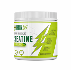 💪 Green Life Ultra Pure Micronized Creatine Monohydrate – Unflavoured, Vegan, 600g, 120 Servings