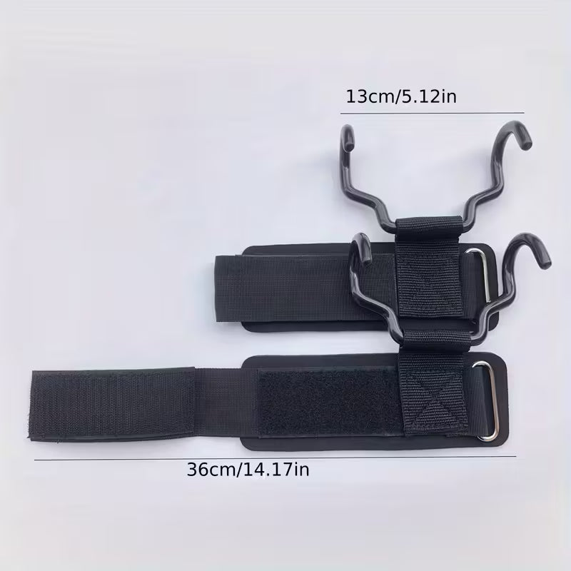 Pair of TEMU widened weightlifting grip hooks and wrist straps for pull-up assistance, designed to improve grip and support during lifts.