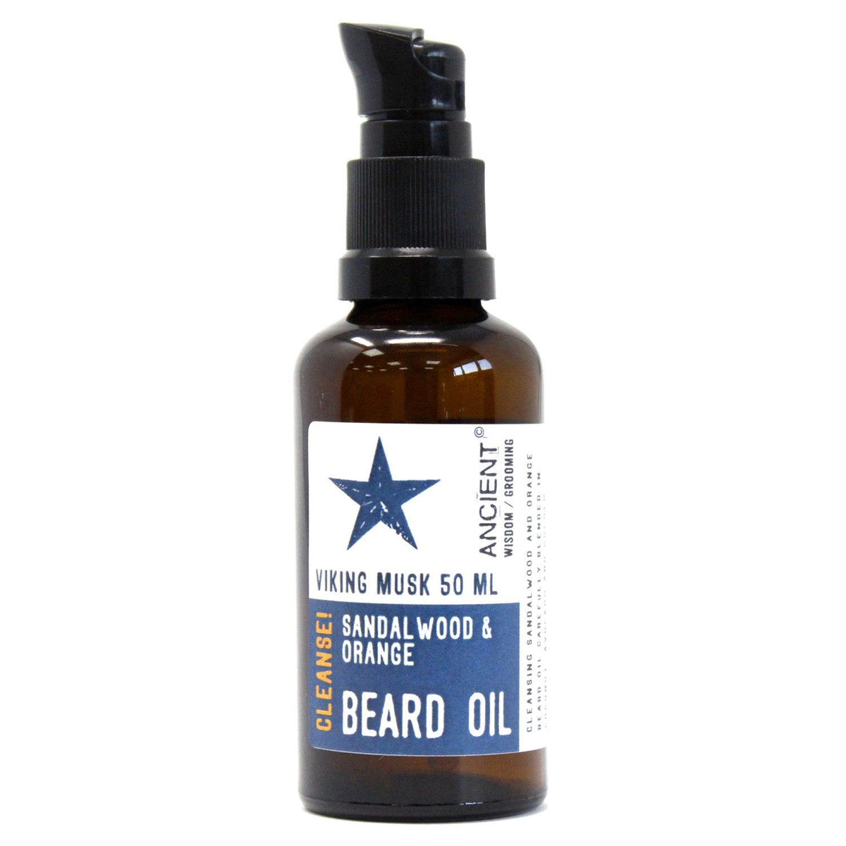 AW Gifts Viking Musk beard oil in 50ml bottle, featuring a clean, nourishing hair care formula for beards.