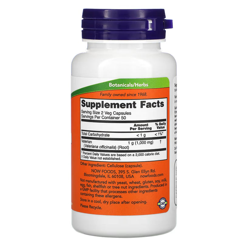 MKSTAVRINOS Valerian Root capsules, 500 mg, 100 vegetarian capsules for relaxation and sleep support