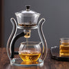Premium Semi-Automatic Borosilicate Glass Gongfu Tea Set – Lazy Style Teapot with Suction Brewing & 6 Cups