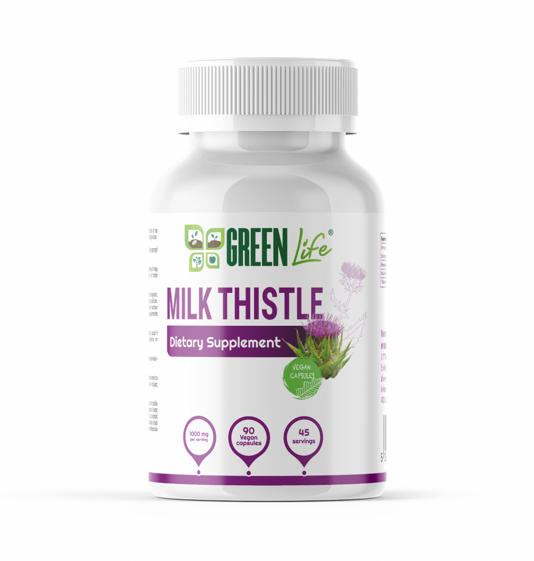 Green Life Milk Thistle — Γαϊδουράγκαθο (Silybum marianum) (Κάψουλες Vegan) -1000mg ανά δόση (90 κάψουλες)