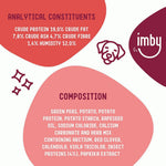 IMBY Skin & Coat dog supplement in a 100g package, natural ingredients for healthy skin and shiny coat.