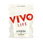 Vivo Life Whole Plant Based Nutritional Shake supplement in a bottle, showcasing vibrant label design and healthy ingredients.
