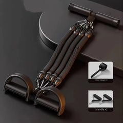 Adjustable Resistance Tension Rope with Pedal & Handle
