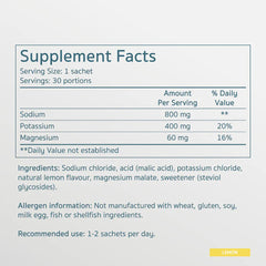 Salte, Performance Electrolytes, Lemon Flavor, 30 Sachets - GREEN LIFE CYPRUS