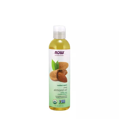 NOW Foods Organic Sweet Almond Oil Pure Moisturising Carrier Oil 237ml